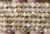 CCR426 15 inches 6mm round citrine gemstone beads