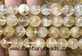 CCR428 15 inches 10mm round citrine gemstone beads