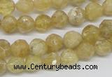 CCR83 15.5 inches 8mm faceted round citrine gemstone beads wholesale