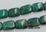 CCS230 15.5 inches 10*14mm rectangle natural Chinese chrysocolla beads