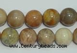 CCS306 15.5 inches 14mm round natural sunstone beads wholesale