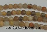 CCS310 15.5 inches 6mm faceted round natural sunstone beads