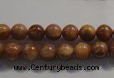 CCS352 15.5 inches 8mm round AB grade natural golden sunstone beads