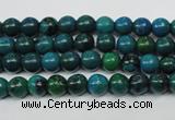 CCS400 15.5 inches 4mm round dyed chrysocolla gemstone beads