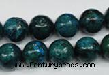 CCS405 15.5 inches 14mm round dyed chrysocolla gemstone beads