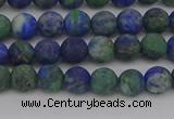 CCS541 15.5 inches 6mm round matte dyed chrysocolla beads