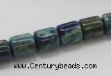 CCS55 16 inches 10*12mm cylinder dyed chrysocolla gemstone beads