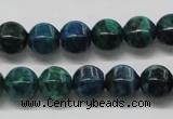 CCS57 16 inches 10*10mm pumpkin dyed chrysocolla gemstone beads