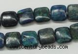 CCS65 16 inches 12*12mm square dyed chrysocolla gemstone beads