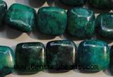 CCS659 15.5 inches 15*15mm square dyed chrysocolla gemstone beads