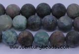 CCS762 15.5 inches 8mm round matte natural chrysocolla beads