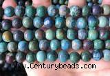 CCS895 15 inches 10mm round natural chrysocolla gemstone beads