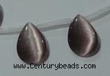 CCT1022 Top-drilled 13*18mm flat teardrop cats eye beads wholesale