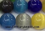 CCT1477 15 inches 14mm round cats eye beads