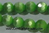 CCT379 15 inches 8mm faceted round cats eye beads wholesale