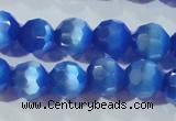 CCT383 15 inches 8mm faceted round cats eye beads wholesale