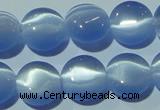 CCT493 15 inches 8mm flat round cats eye beads wholesale