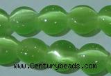 CCT496 15 inches 8mm flat round cats eye beads wholesale