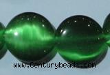 CCT576 15 inches 14mm flat round cats eye beads wholesale