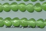 CCT965 15 inches 10*10mm faceted heart cats eye beads wholesale