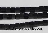 CCU09 15.5 inches 4*4mm cube black agate beads wholesale