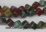 CCU107 15.5 inches 6*6mm cube Indian agate beads wholesale