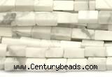 CCU1080 15 inches 2*4mm cuboid white howlite beads