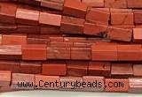 CCU1102 15 inches 2*4mm cuboid red jasper beads