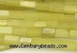 CCU1107 15 inches 2*4mm cuboid olive jade beads