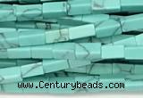 CCU1115 15 inches 2*4mm cuboid imitation turquoise beads