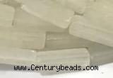 CCU1130 15 inches 4*13mm cuboid white jade beads