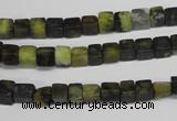 CCU12 15.5 inches 4*4mm cube yellow turquoise beads wholesale