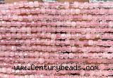 CCU1605 15 inches 2.5mm faceted cube rose quartz gemstone beads