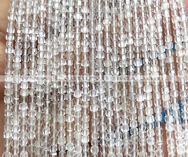 CCU1618 15 inches 2.5mm faceted cube topaz quartz beads