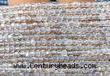 CCU1619 15 inches 2.5mm faceted cube topaz quartz beads