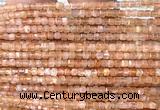 CCU1634 15 inches 2.5mm faceted cube golden sunstone beads