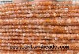 CCU1635 15 inches 2.5mm faceted cube golden sunstone beads