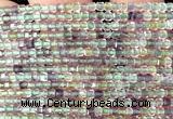 CCU1663 15 inches 2.5mm faceted cube fluorite gemstone beads