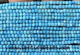 CCU1719 15 inches 2.5mm faceted cube blue howlite turquoise beads