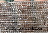 CCU1725 15 inches 2.5mm faceted cube ice obsidian gemstone beads