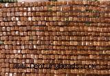 CCU1730 15 inches 2.5mm faceted cube goldstone beads wholesale
