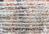 CCU1818 15 inches 4mm faceted cube topaz quartz beads
