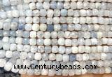 CCU1821 15 inches 4mm faceted cube aquamarine gemstone beads