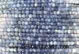 CCU1824 15 inches 4mm faceted cube mixed aquamarine beads