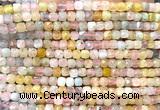 CCU1840 15 inches 4mm faceted cube morganite gemstone beads