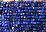 CCU1854 15 inches 4mm faceted cube blue kyanite gemstone beads