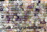 CCU1860 15 inches 4mm faceted cube fluorite gemstone beads