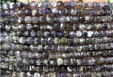 CCU1863 15 inches 4mm faceted cube iolite gemstone beads