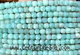 CCU1882 15 inches 4mm faceted cube amazonite gemstone beads