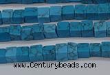 CCU303 15.5 inches 4*4mm cube imitation turquoise beads wholesale